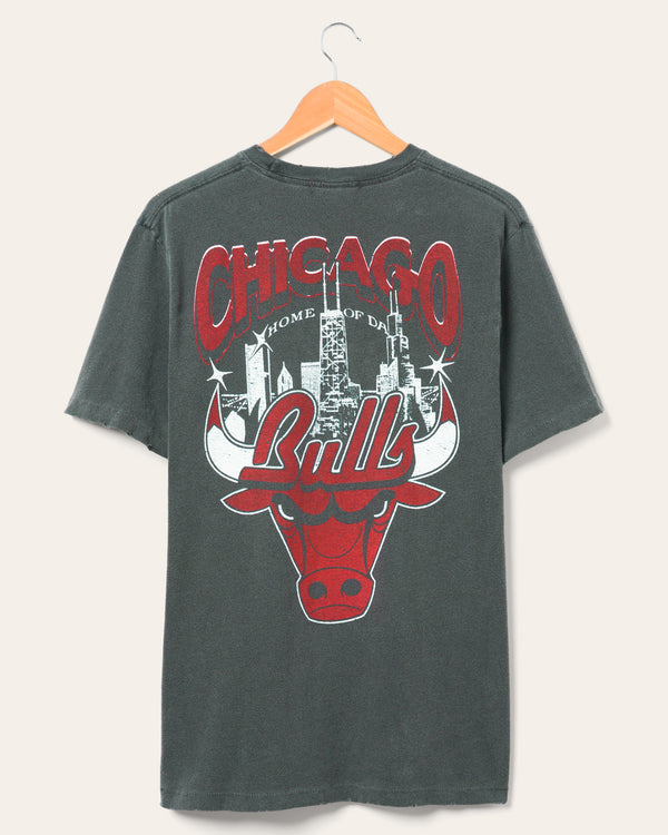 Junk Food Clothing Chicago Bulls Vintage Tee True Black