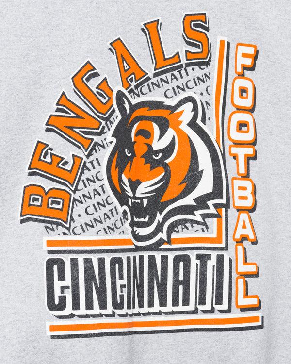 Junk Food Clothing Cincinnati Bengals Backfield Crew Fleece Heather Grey