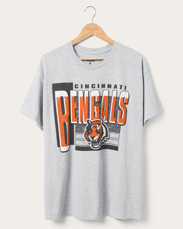 junk food clothing Cincinnati Bengals Complete Tee Heather Gray