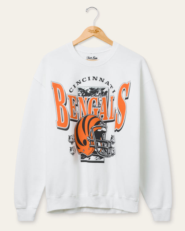 junk food clothing Cincinnati Bengals Conversion Flea Market Crew Fleece White