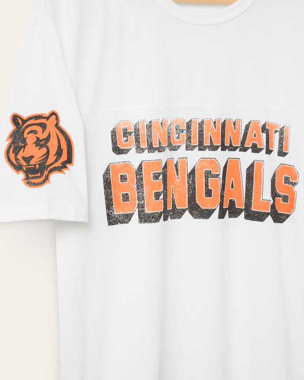 Junk Food Clothing Cincinnati Bengals Halfback Jersey Tee Vintage White
