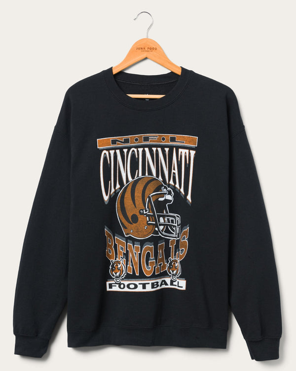 junk food clothing Cincinnati Bengals Helmet Flea Market Crew Black