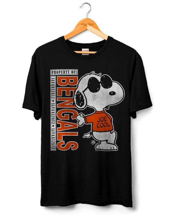 Junk Food Clothing Cincinnati Bengals Joe Cool Vertical Tee Black