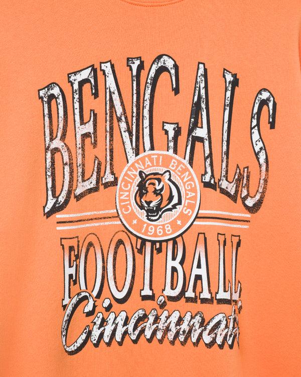 Junk Food Clothing Cincinnati Bengals Lateral Crew Fleece Orange