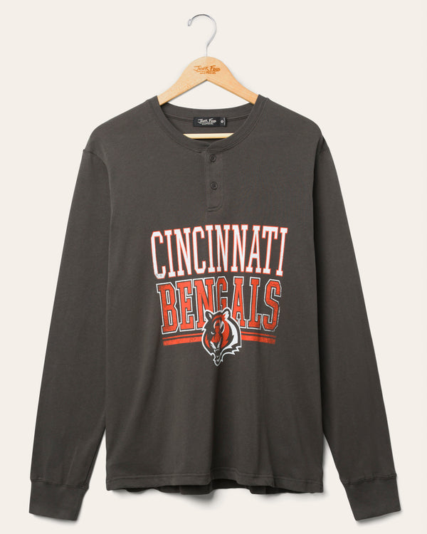 junk food clothing Cincinnati Bengals Long Sleeve Henley