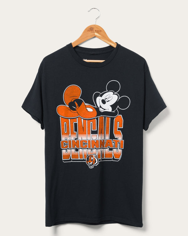 junk food clothing Cincinnati Bengals Mickey Kick Back Tee Black