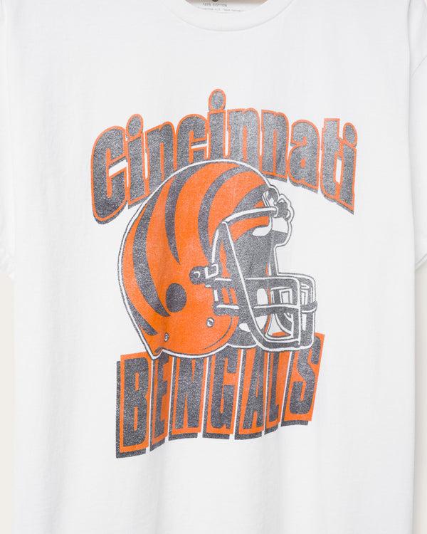 Junk Food Clothing Cincinnati Bengals Throwback Helmet Flea Market Tee White