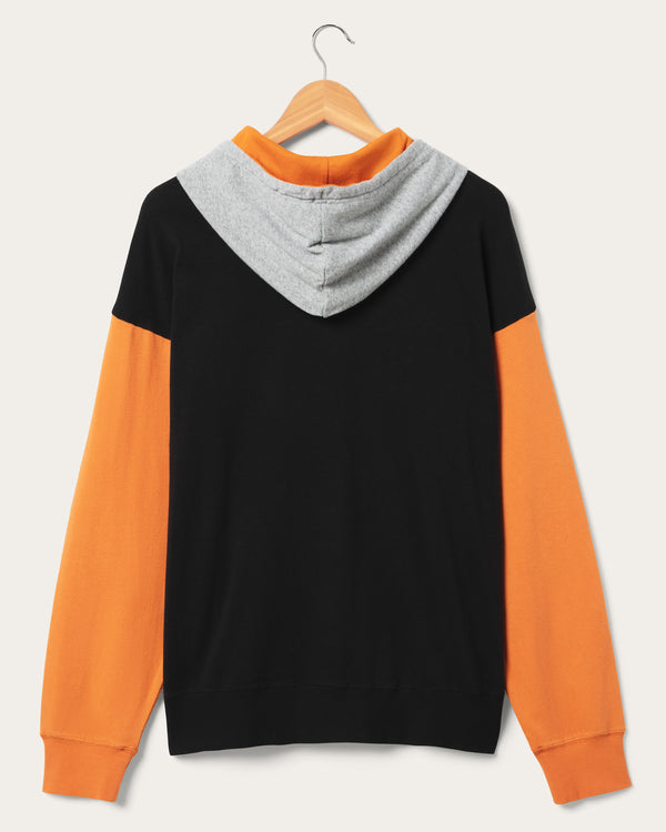 Junk Food Clothing Cincinnati Bengals Tri Color Block Hoodie Midnight/Orange/Heather Grey