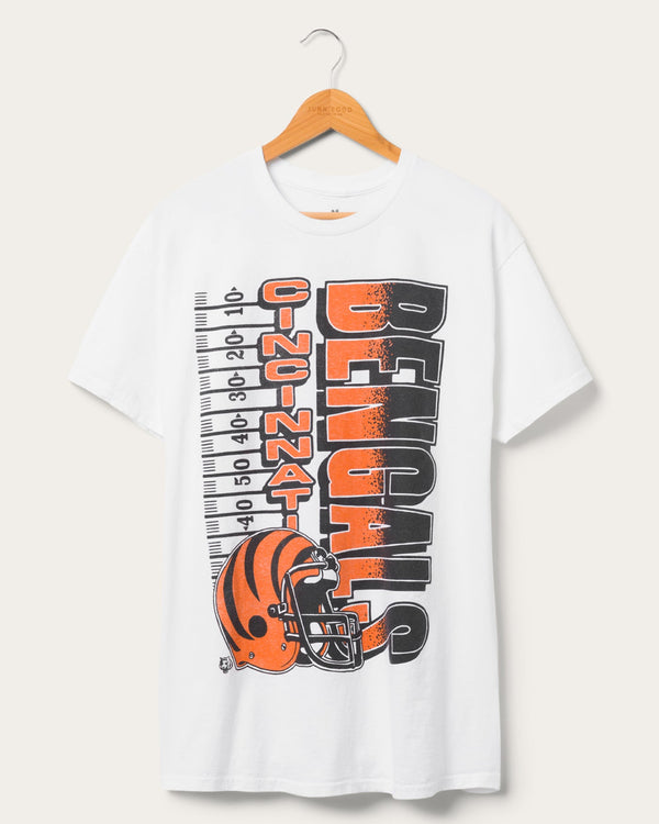 junk food clothing Cincinnati Bengals Yardage Flea Market Tee White