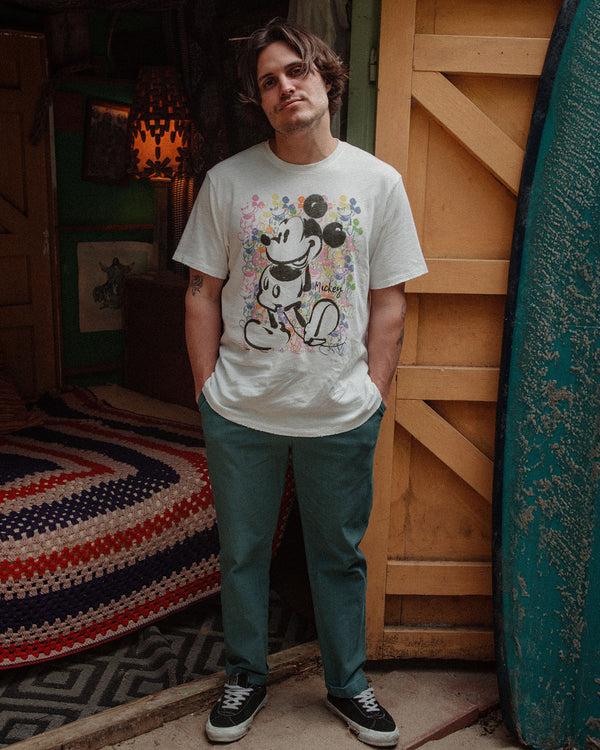 Junk Food Clothing Classic Mickey Multicolor Vintage Tee Vintage White