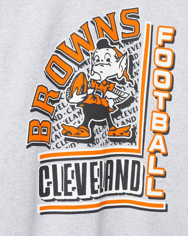 Junk Food Clothing Cleveland Browns Backfield Crew Fleece Heather Grey