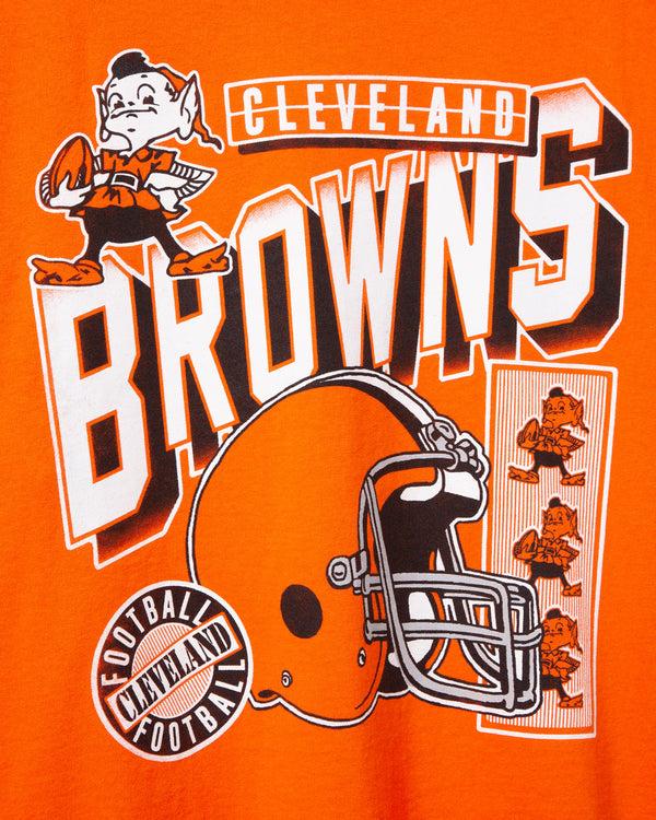 Junk Food Clothing Cleveland Browns Checkdown Flea Market Tee Orange