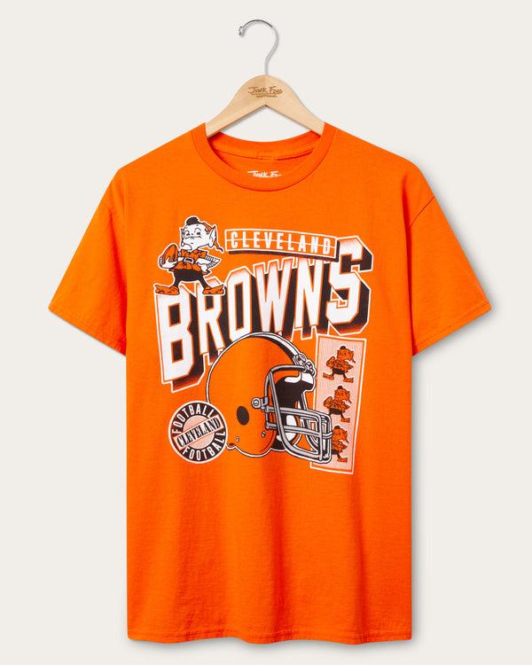junk food clothing Cleveland Browns Checkdown Flea Market Tee Orange