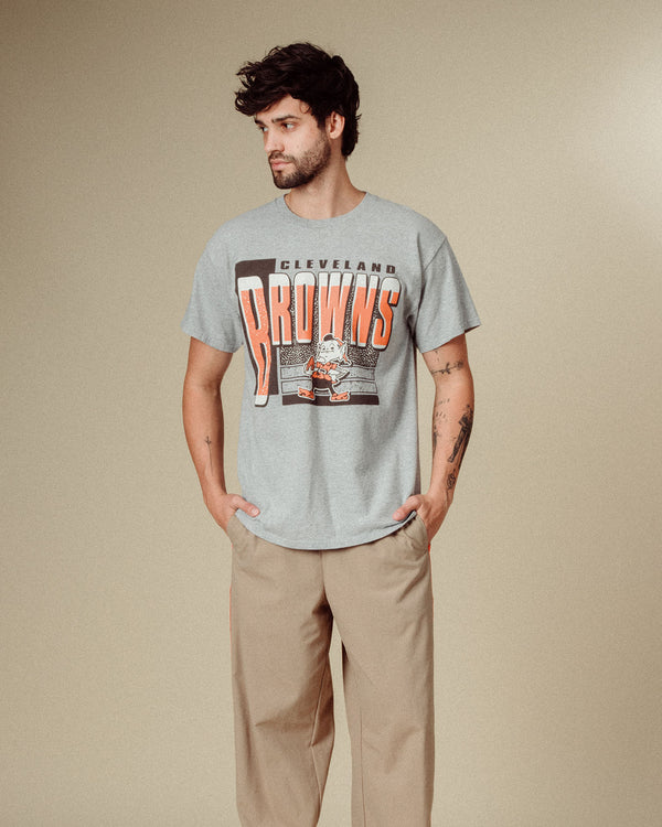 Junk Food Clothing Cleveland Browns Complete Tee Heather Gray