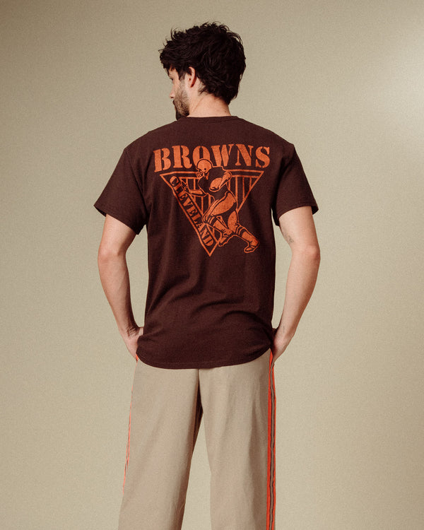 Junk Food Clothing Cleveland Browns Drive Tee Dark Chocolate
