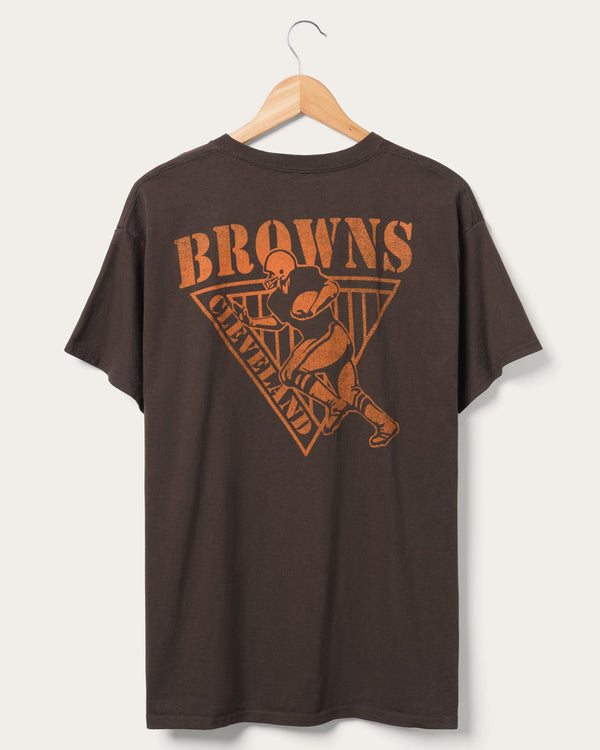 Junk Food Clothing Cleveland Browns Drive Tee Dark Chocolate