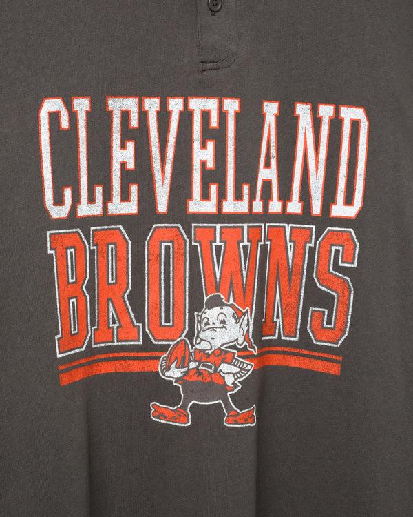 Junk Food Clothing Cleveland Browns Long Sleeve Henley