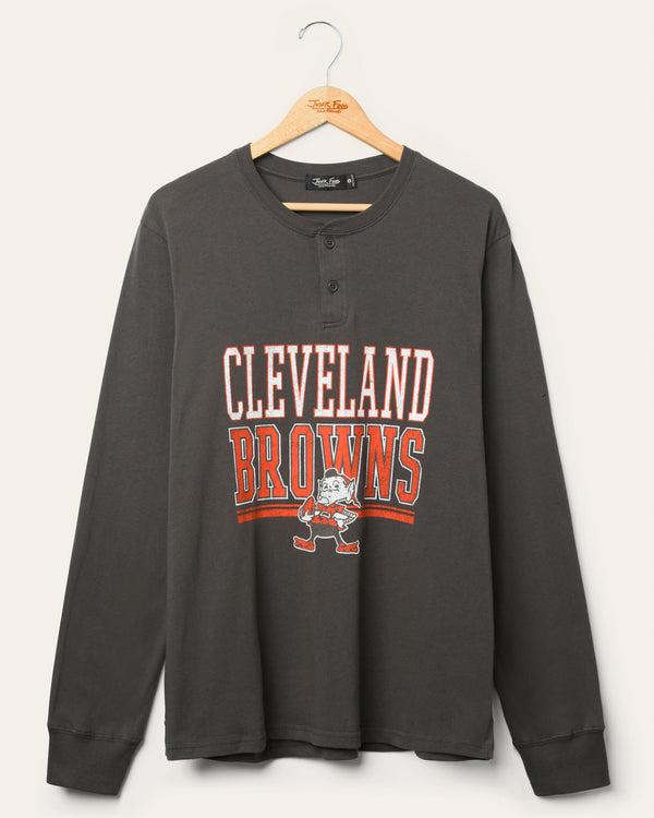 junk food clothing Cleveland Browns Long Sleeve Henley