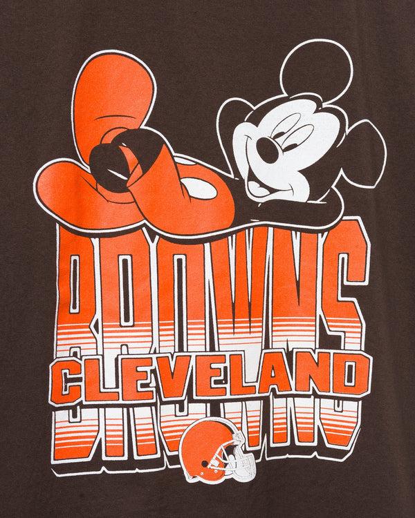 Junk Food Clothing Cleveland Browns Mickey Kick Back Tee Brown