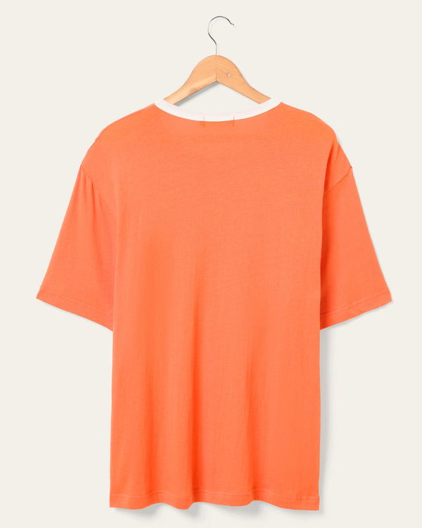 Junk Food Clothing Cleveland Browns Oversized Ringer Orange