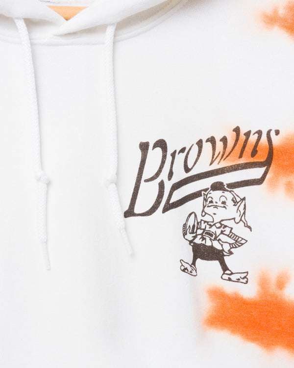 Junk Food Clothing Cleveland Browns Stitch Tie Dye Hoodie Tie Dye