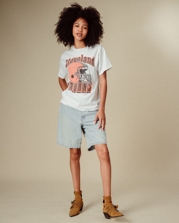 Junk Food Clothing Cleveland Browns Throwback Helmet Flea Market Tee White