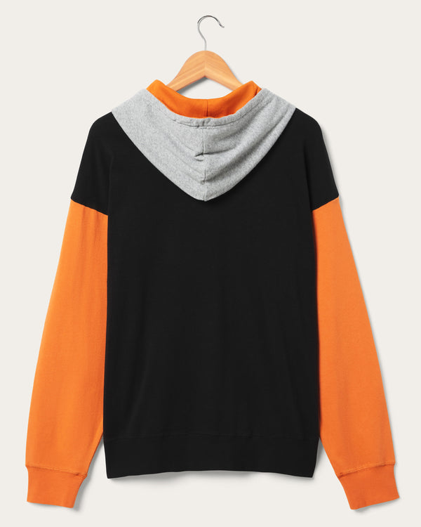 Junk Food Clothing Cleveland Browns Tri Color Block Hoodie Midnight/Orange/Heather Grey