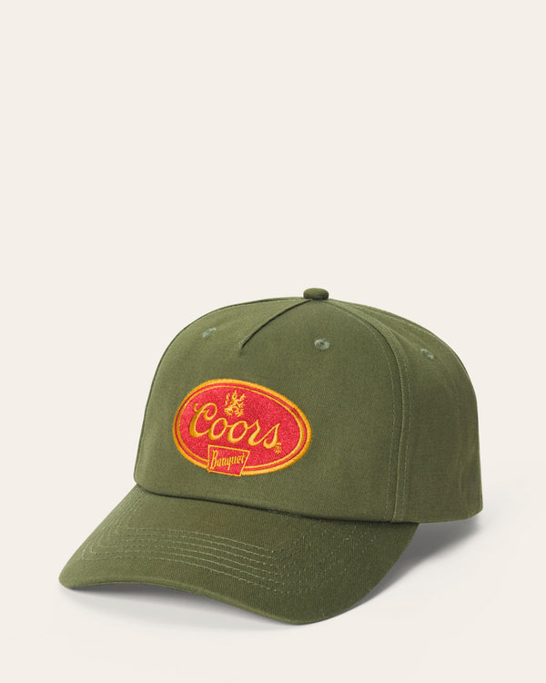 junk food clothing Coors Banquet Vintage 5 Panel Hat Military Green