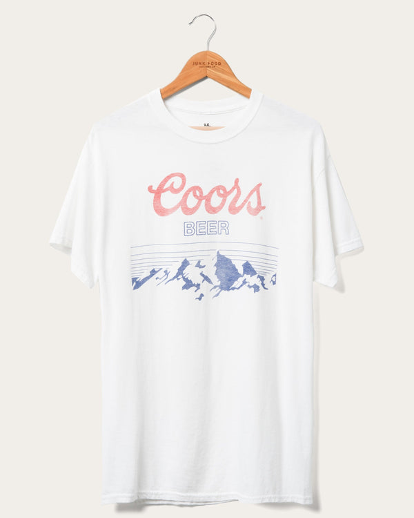 junk food clothing Coors Rocky Mountains Flea Market Tee White junk food clothing Coors Rocky Mountains Flea Market Tee White