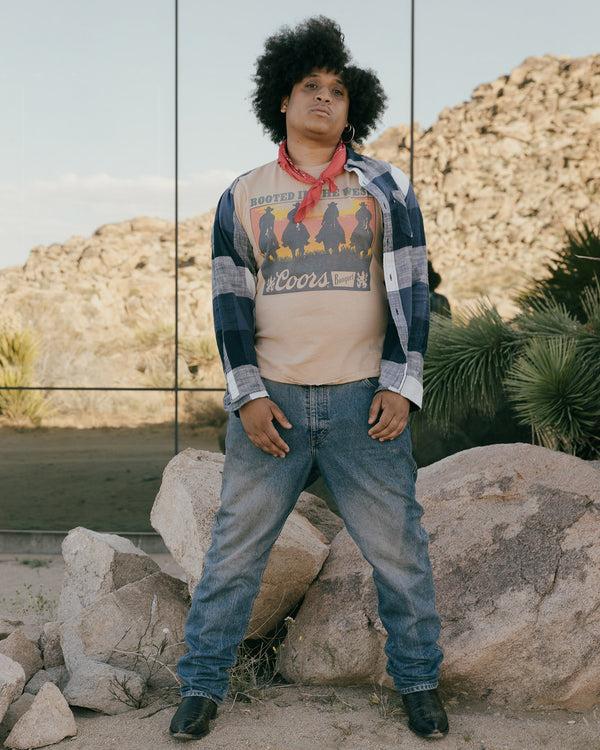 Junk Food Clothing Coors Rooted In The West Vintage Tee Camel