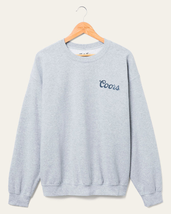 junk food clothing Coors The Legend Flea Market Fleece Heather Gray