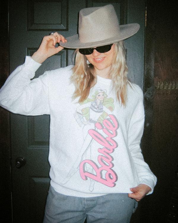 Junk Food Clothing Cowgirl Barbie Flea Market Fleece White