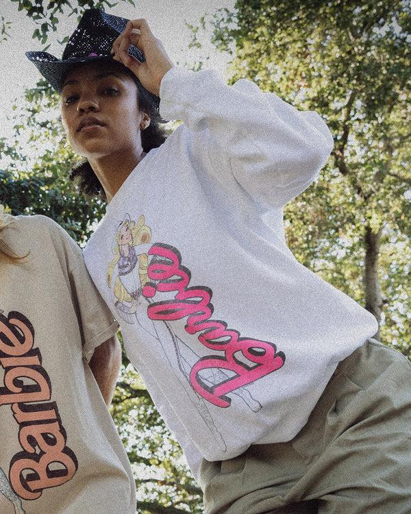 Junk Food Clothing Cowgirl Barbie Flea Market Fleece White