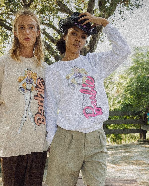 Junk Food Clothing Cowgirl Barbie Flea Market Fleece White