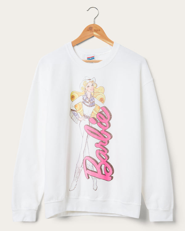 junk food clothing Cowgirl Barbie Flea Market Fleece White