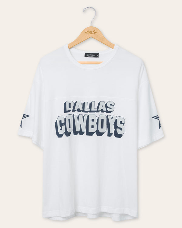 junk food clothing Dallas Cowboys Halfback Jersey Tee Vintage White