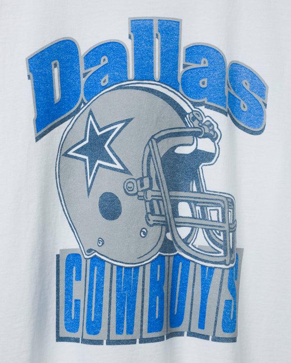 Junk Food Clothing Dallas Cowboys Throwback Helmet Flea Market Tee White