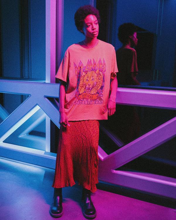 Junk Food Clothing Def Leppard Animal Vintage Tee Golden Palm