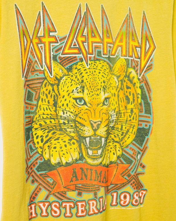 Junk Food Clothing Def Leppard Animal Vintage Tee Golden Palm