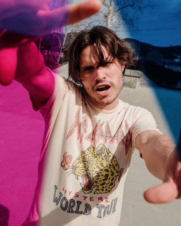 Junk Food Clothing Def Leppard Hysteria Vintage Destroy Tee Birch