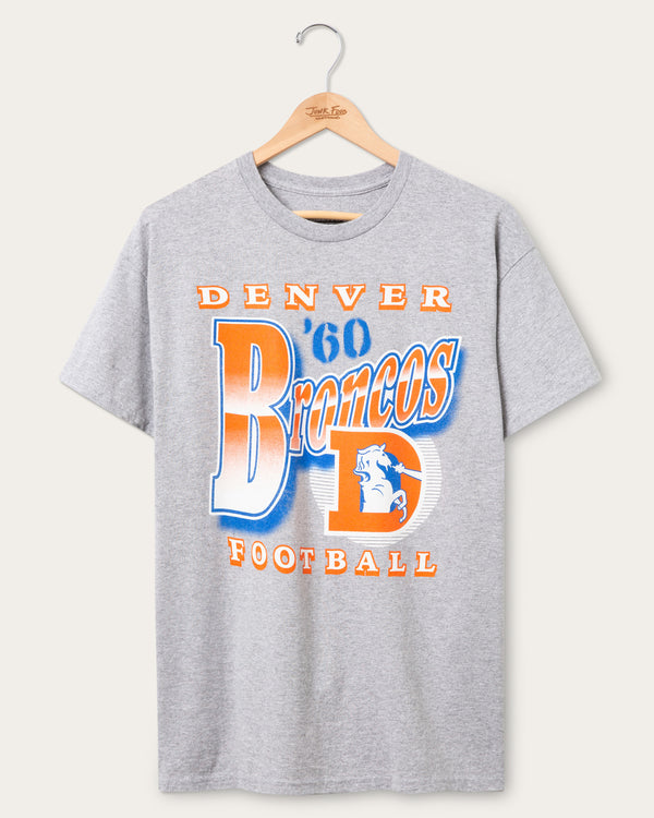 junk food clothing Denver Broncos Bootleg Flea Market Tee Heather Grey