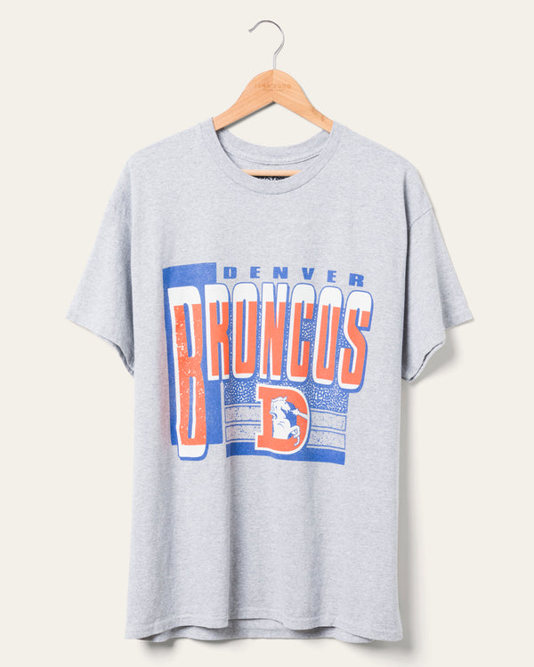 junk food clothing Denver Broncos Complete Tee Heather Gray
