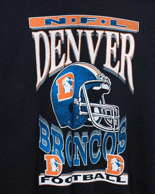 Junk Food Clothing Denver Broncos Helmet Flea Market Crew Fleece Black