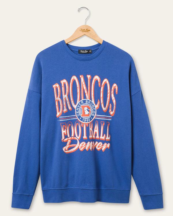 junk food clothing Denver Broncos Lateral Crew Fleece Liberty