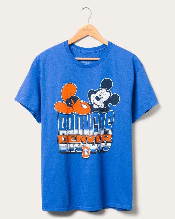 junk food clothing Denver Broncos Mickey Kick Back Tee Royal