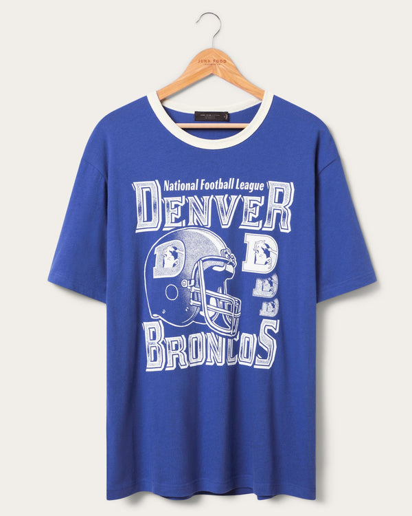 junk food clothing Denver Broncos Oversized Ringer Tee Liberty