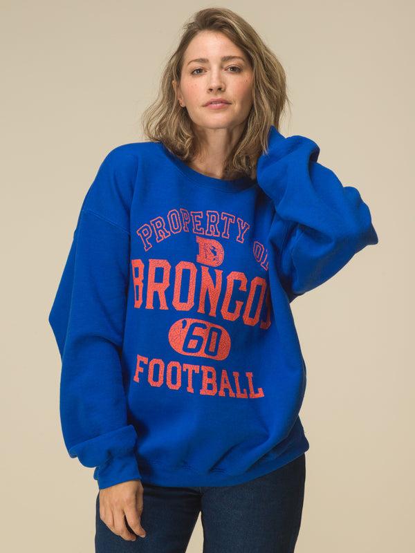 Junk Food Clothing Denver Broncos Property Flea Market Crew Fleece Royal