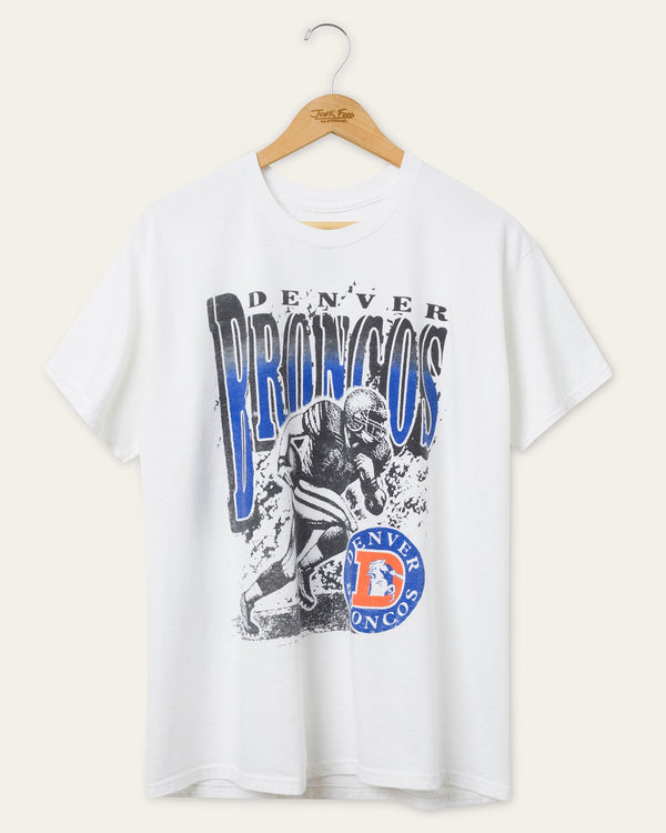 junk food clothing Denver Broncos Rushing Flea Market Tee White
