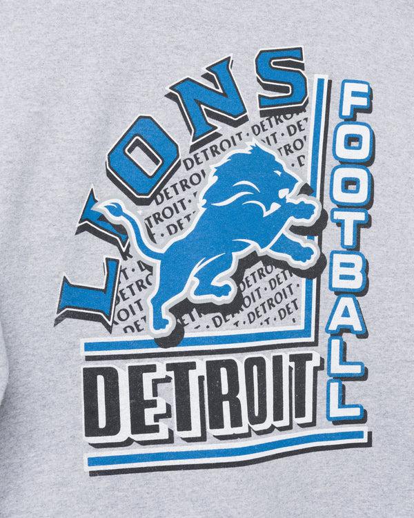 Junk Food Clothing Detroit Lions Backfield Crew Fleece Heather Grey