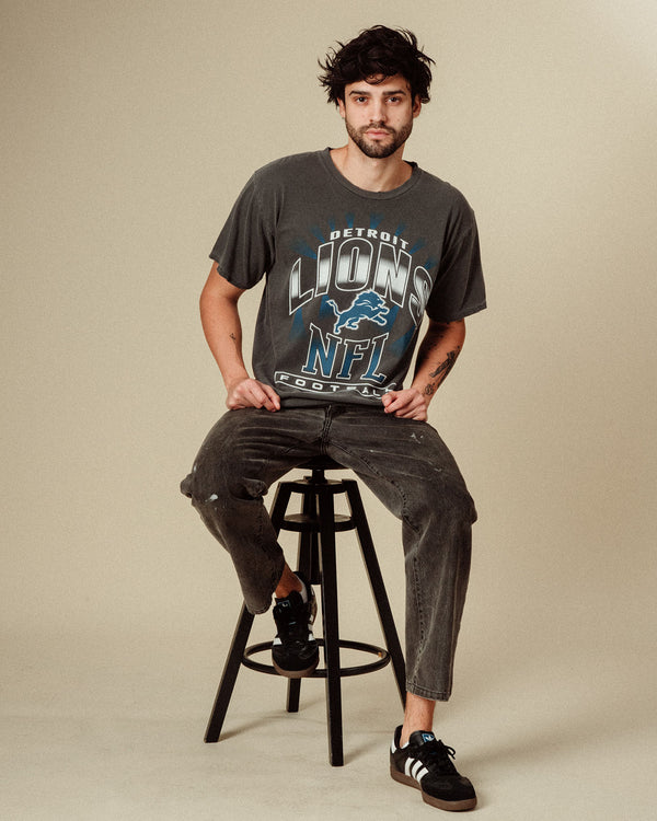 Junk Food Clothing Detroit Lions Chrome Flea Market Tee Midnight